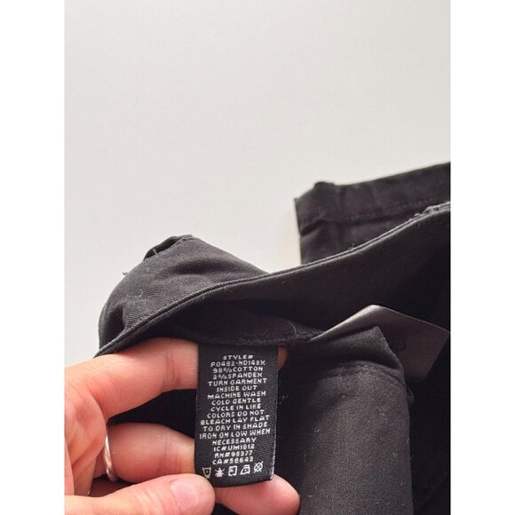 SANCTUARY Peace Crop Black Cotton Twill Mid Rise Straight Chino Pants, Size 28 - Picture 10 of 14